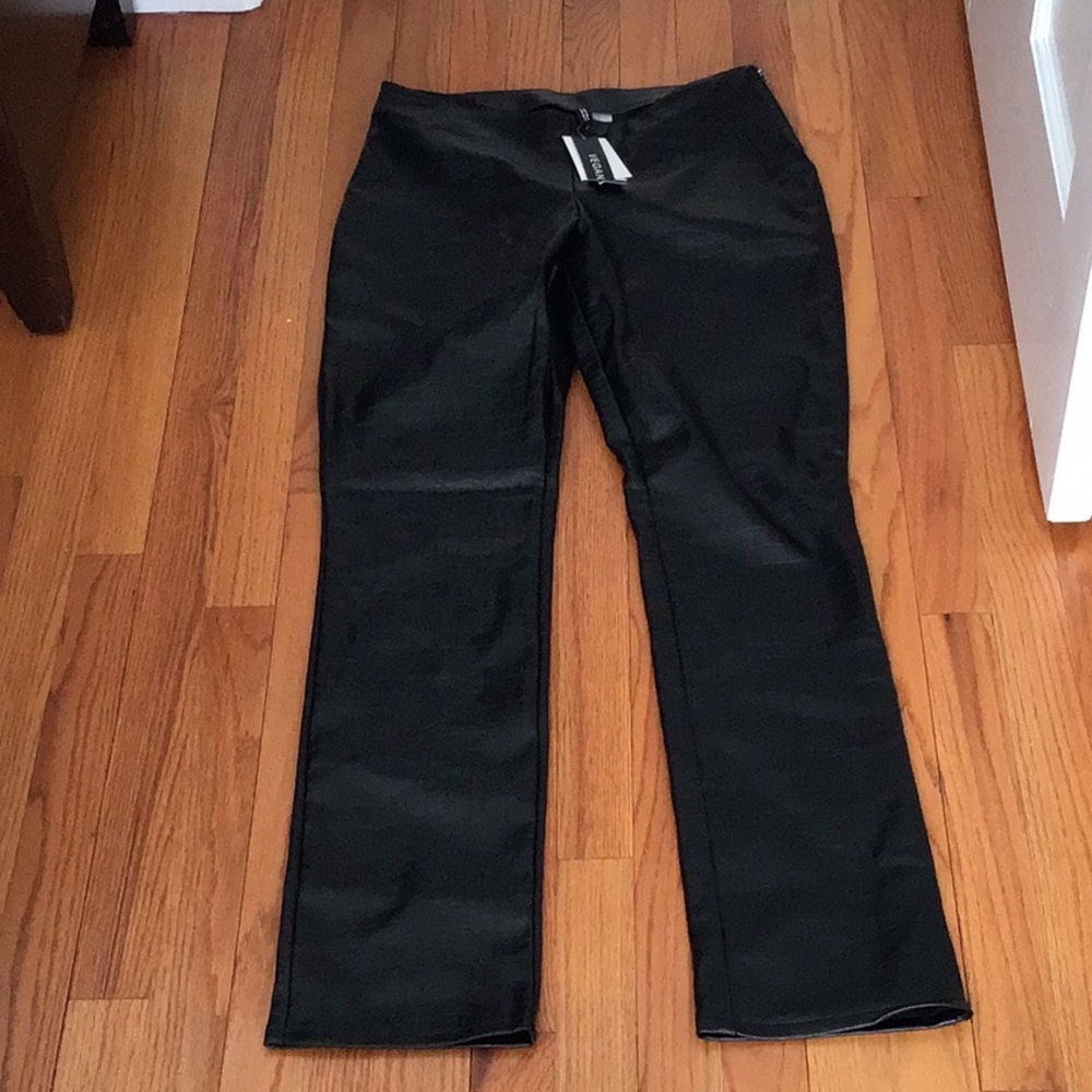 Black Faux Leather Pants